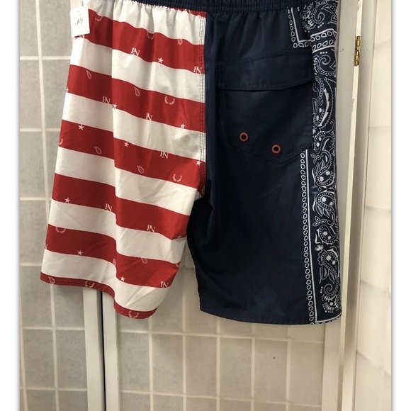 Parish, men, swim trunk, blue/red, laces, size L.: - Picture 2 of 7